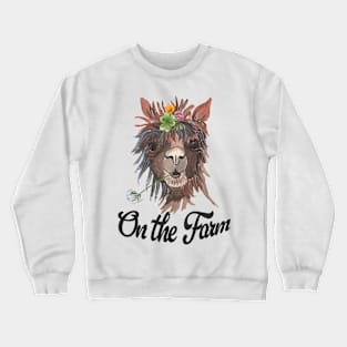 On the Farm Llama Crewneck Sweatshirt